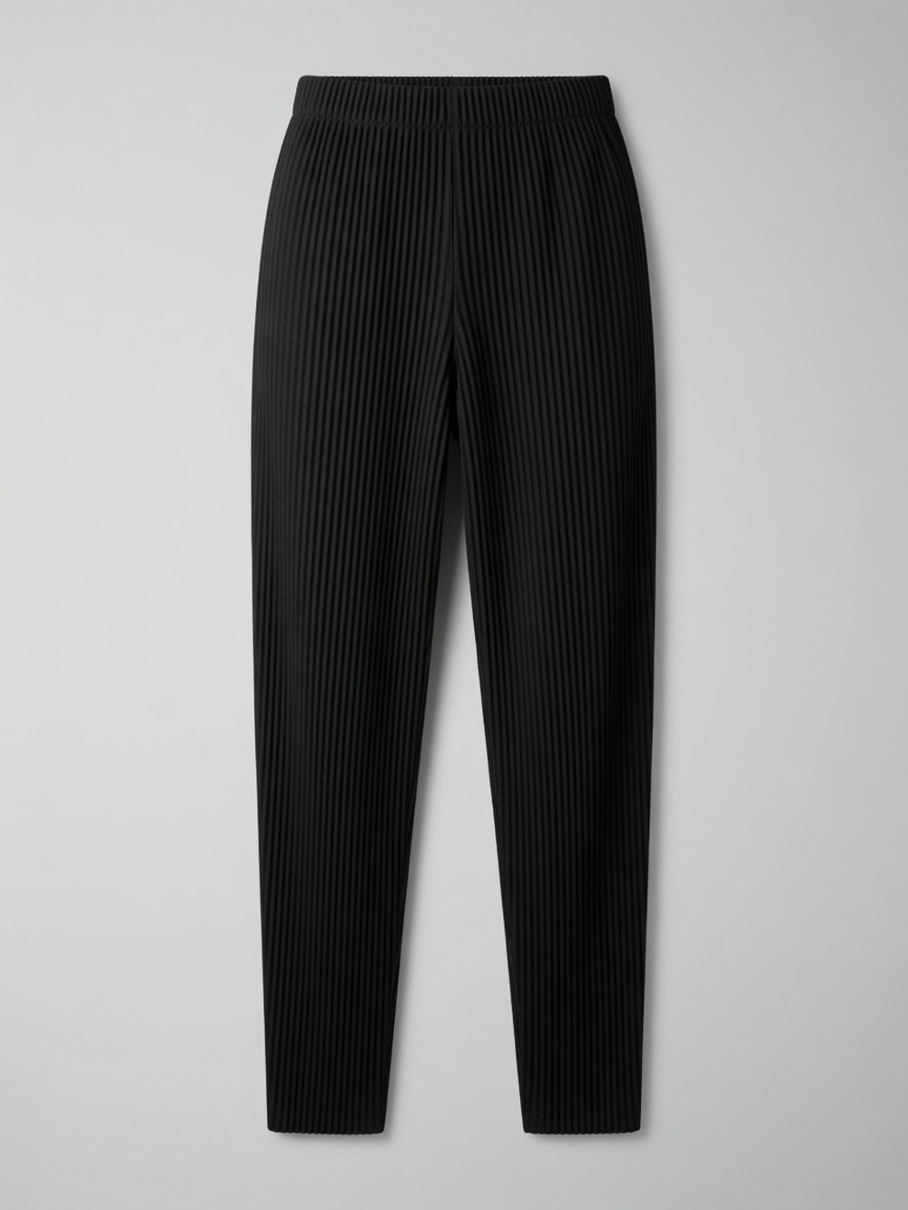 Issey Miyake Black Pleated Jogger Trousers